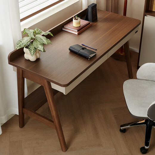 Quanyou Home New Chinese-style desk home living room study multi-functional storage solid wood legs study workbench computer desk