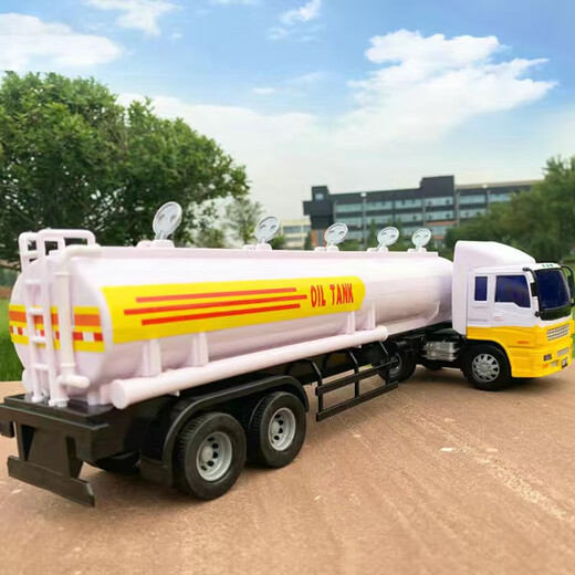 LI LI inertia container truck alloy engineering vehicle transport truck large truck container children's toys gift ornaments Chinese oil tank about 42 cm