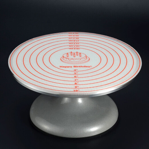 Xinbaiyue cake turntable, decorated turntable anti-slip mat, children's placemat, baking and kneading mat, silicone mat, round kitchen insulation mat, thickened platinum silicone 30cm, graduated anti-slip mat