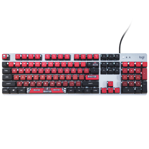 
Logitech K845 mechanical keyboard Wired keyboard Office full-size keyboard E-sports game luminous keyboard Chicken-eating keyboard Diy keycap Valentine's Day gift K845[Master]-Qingxie