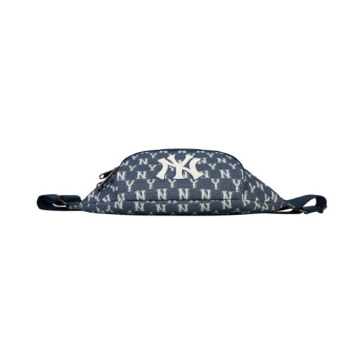 MLB Messenger Belt Bag Yankees Korean Version Presbyopic Backpack Shoulder Bag Women's Coin Purse Dark Blue Denim Presbyopic NY