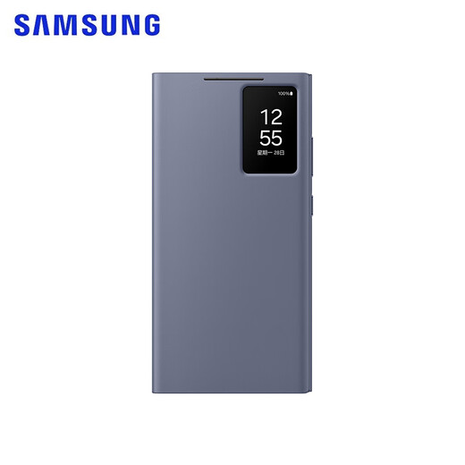 SAMSUNG Galaxy S24 Ultra Smart Window Protective Case Flip Phone Case Original Phone Case Purple