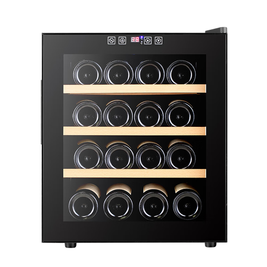 Bacchus red wine cabinet constant temperature wine cabinet home mini small electronic wine cabinet wine foreign wine cabinet built-in storage wine cabinet refrigerated tea cigar cabinet constant humidity living room kitchen light luxury 50L beech wood shelf style 16 pieces