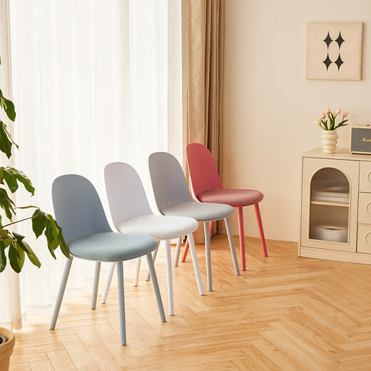 
Lin's Home Dining Chair Household Stool Backrest Chair Rental Small Apartment Living Room Household Lin's Wood Industry LS841S1 [Blue] LS841S1-D Dining Chair