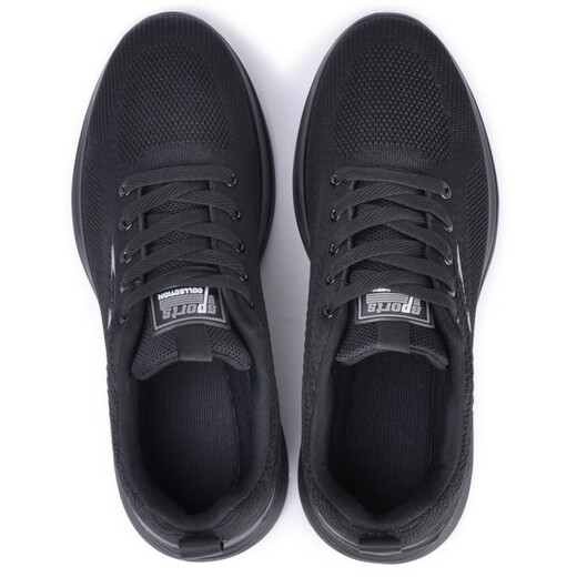 Mengxi Spring and Autumn Middle-aged and Elderly Casual Sports Shoes Men's Mesh Black Work Board Shoes Men's Shoes Summer Breathable Cloth Shoes Men's Single Shoes A15-6621 Black 43