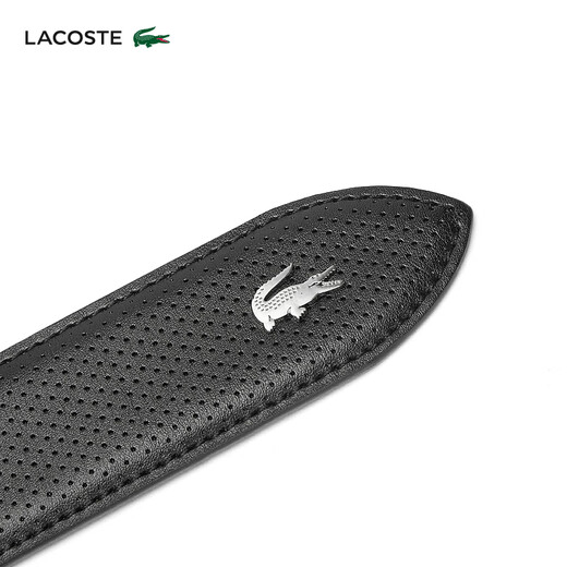
LACOSTE French Crocodile Accessories Men's Metal Logo Buckle Versatile Belt Belt RC4002 672/Black/Naval Blue 110cm