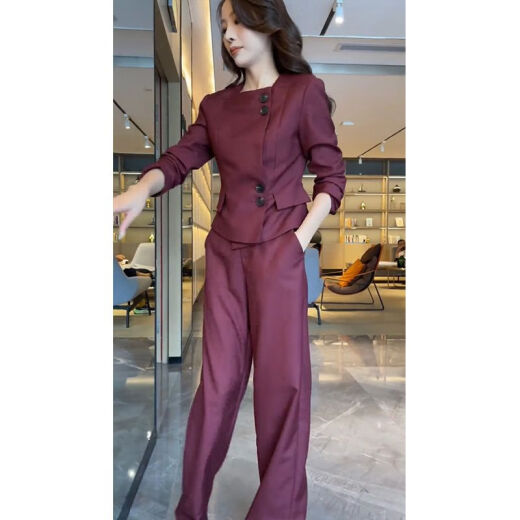 
Xiao Zheng's autumn suit 2024 new fashion suit for 4050 years old for women 2024 autumn new high-end temperament slimming 13897-Purple suit M [Suggested 80-95Jin [Jin equals 0.5 kg]]