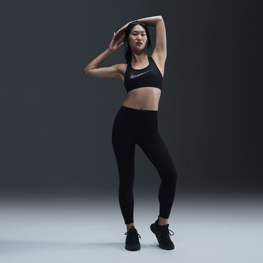 耐克（NIKE）ONE女子高腰速干紧身裤秋季运动裤针织休闲柔软HJ9196 010黑/黑 M