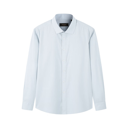 YOUNGOR long-sleeved shirt for men, DP no-iron series, 100% cotton fabric, no-iron, easy to care for, anti-wrinkle, flat and stylish, bean green plaid 42