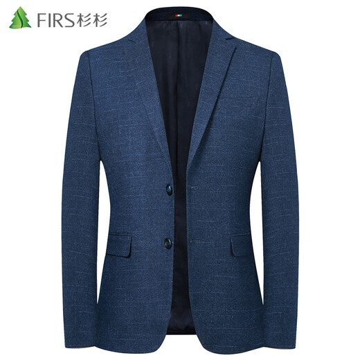 Shanshan (FIRS) suits for men, spring and autumn, business, middle-aged suits, casual men's single suit jackets, formal business attire, top suits, 9836 dark blue 180