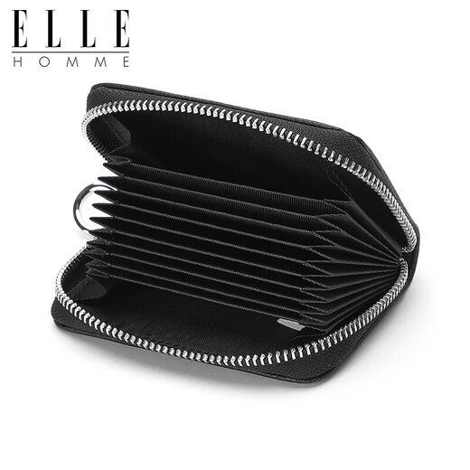 Elle Homme Herren-Kartenbeutel Multi-Card Anti-Diebstahl-Bankkartenkoffer Top-Layer Cowide mit großer Kapazität Organ Herren-Kartenbeutel ED288703340 Schwarz