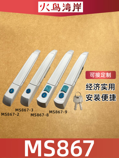 云启格MS867-2-3连杆锁威图柜门锁把手适用于动车配电箱门锁MS867-8-9 MS867-8
