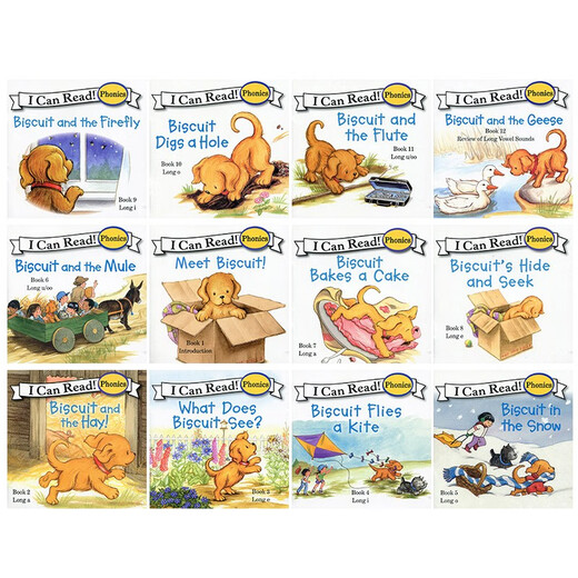 Original English Biscuit More Phonics Fun 12 volumes of Biscuit Dog Natural Spelling ICanRead Series Free Audio