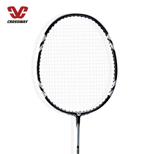 克洛斯威（CROSSWAY）羽毛球拍双拍碳素复合一体拍均衡之刃进攻型全碳纤维超轻单双对拍 [碳素复合新手款]黑色+6球+2手胶
