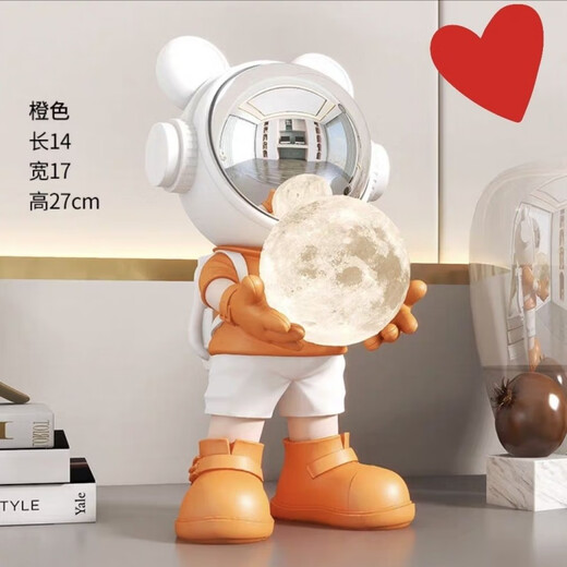 
Star night creative cartoon space astronaut living room ornaments new ijiu cabinet home night light decoration astronaut doll s12596 white