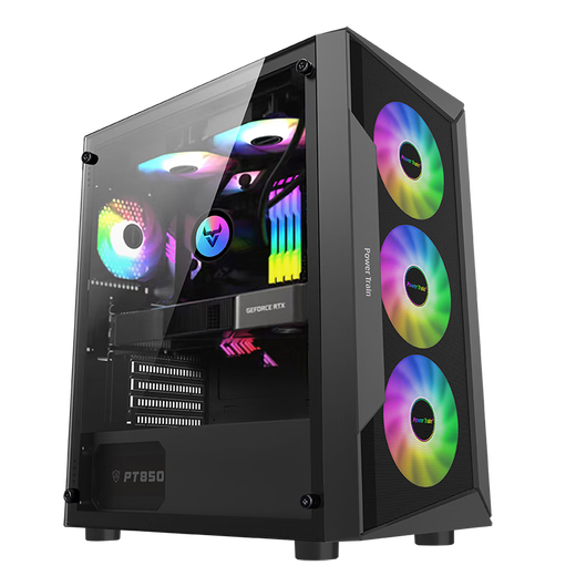 Huacheng 13th generation i5 13400F/12400F/12-core/RTX4060/3060 e-sports gaming computer desktop assembly computer host DIY complete machine complete design rendering 7 water-cooled e-sports model 32G+1T+3060Ti 8G