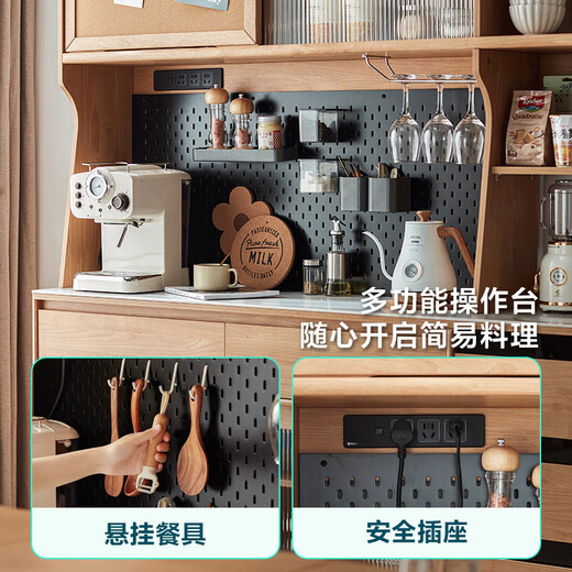 
Lin's home dining side cabinet Nordic log style wall cabinet wine cabinet tea cabinet chest of cabinet living room storage cabinet OU7T