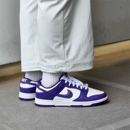 
Nike (NIKE) men's shoes autumn new Dunk Low skateboard shoes retro sneakers low top casual shoes DD1391-104 white purple 42.5