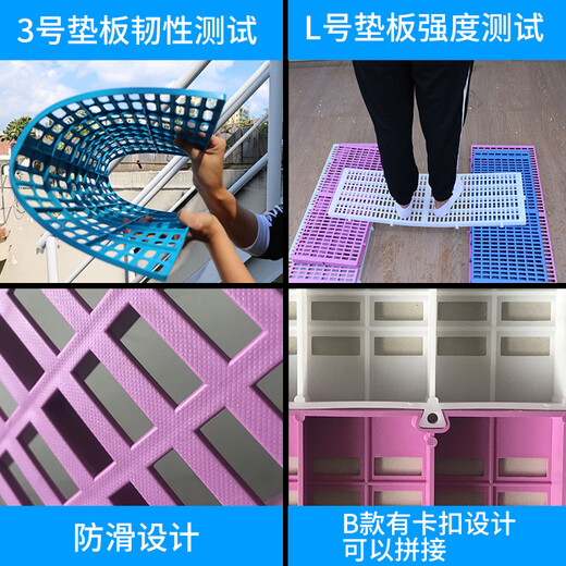 Tilleon Dog Cage Papas de cabeza de plástico Papas de plástico Funda de plástico Pet Jaquera Pedro Flote de placa Flote Piso Anti-Slip Blue 12595 Cage con 4 piezas 90*30*3