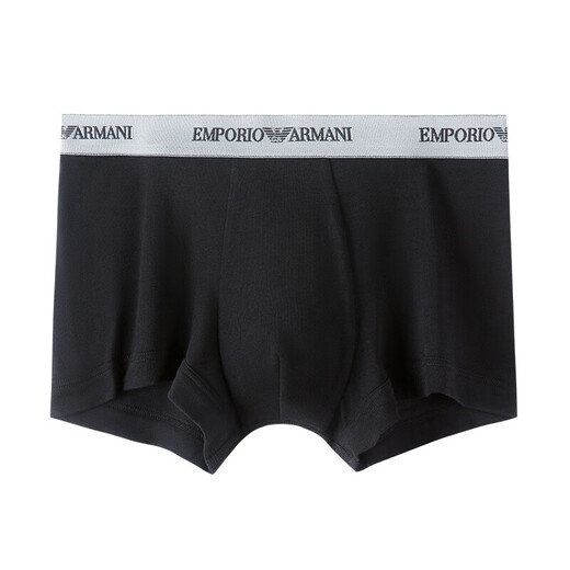 安普里奥·阿玛尼（Emporio Armani）夏季新款运动潮流休闲男平角内裤3件套装111357 CC717 黑色 M