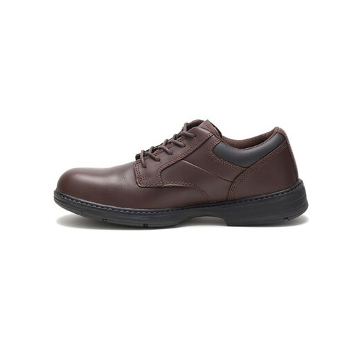 Cat Carter Herrenschuhe, Arbeitsbekleidungschuhe, Outdoor -Sportarten, Stahlzehenschuhe, lässig und modisch, geschäftliches Pendeln, Frühling und Sommer, 15916 m dunkelbraun, braun, 7 = 40 Größe