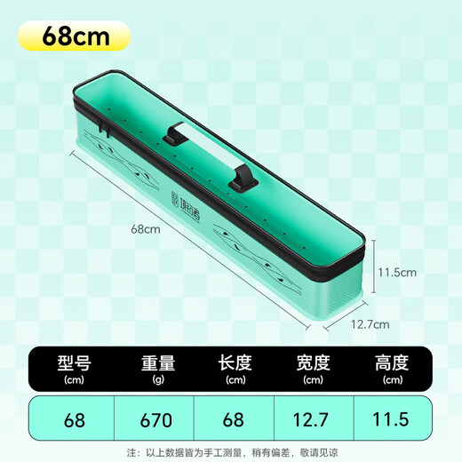 Xiaofengxian large-capacity waterproof fishing gear box multi-function storage bag floating line set thickened EVA scale transparent fishing gear equipment EVA multi-function storage box 68*12.7*11.5CM