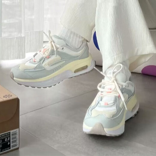 耐克（NIKE）女鞋夏季新款AIR MAX BLISS气垫缓震运动鞋跑步鞋休闲鞋老爹鞋 FB7170-111帆白椰奶色浅绿 37.5