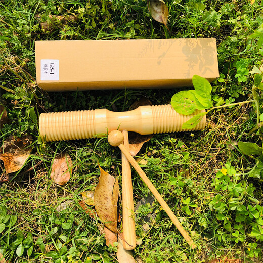 
Orf Tiandi Oak Grooved Double Roller Children's Percussion Instruments Orf Teaching Toys Kindergarten Musical Instruments Large Oak 25*4.5cm