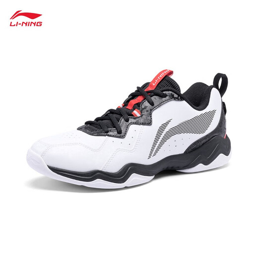Li Ning CS6丨Badminton training shoes for men and women, new non-marking wear-resistant sports shoes, standard white/black-3 41