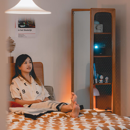 木邻双子旋转镜柜实木旋转穿衣镜360度旋转书架落地全身镜书柜储物架 双子旋转镜