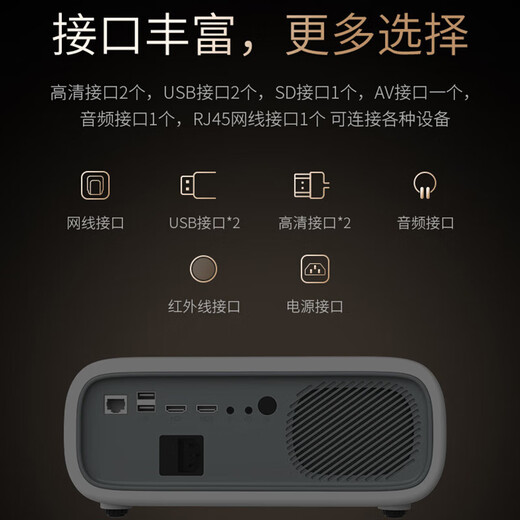 Super Lion Projector Home Daytime 4K Ultra HD Home Theater Bedroom Living Room All-in-One TV Wireless Screen Projection Autofocus No Need to Turn Off the Lights Office Conference Projector S7 4K Ultra HD +100-inch Anti-light Curtain