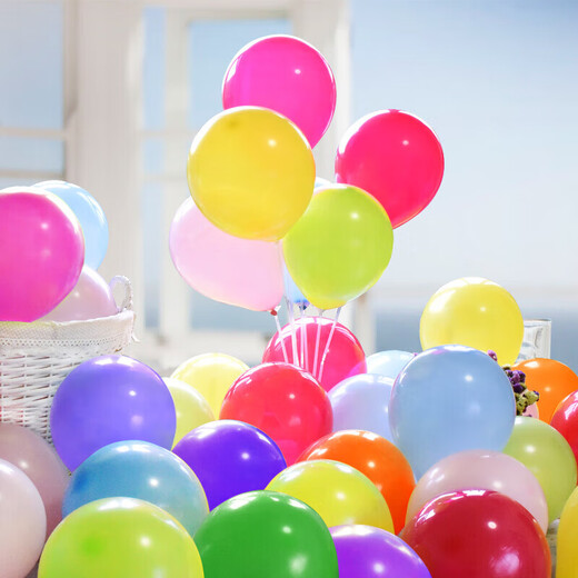 Xinxin Jingyi Balloons for Children 100 Housewarming Decoration Thickened Knot Wedding Proposal Confession Wedding Room Birthday Opening of School Classroom Decoration