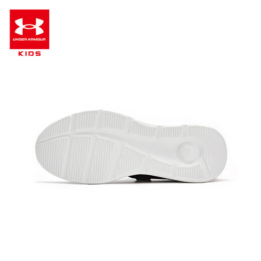 Under Armour [Real payment for 699 free running shoes] Children's sports shoes comfortable and versatile Velcro contrasting casual shoes for boys and girls Black/Red 33