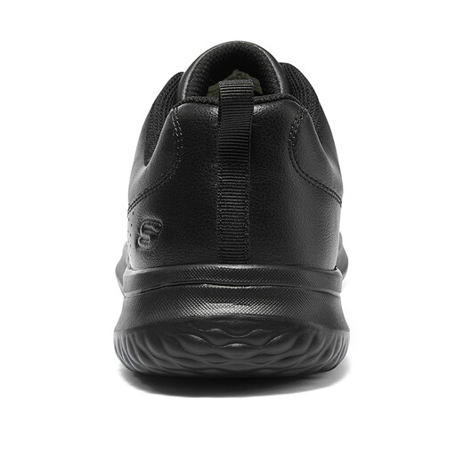 Skechers men's shoes autumn and winter 2025 new business casual shoes black leather shoes soft sole lightweight low-top sports shoes formal shoes black-BBK 41