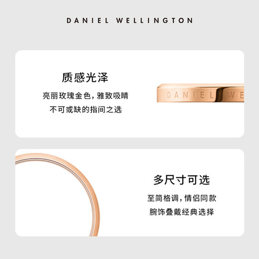 Daniel Wellington DW Ring Fashion Fashion Ring Ring Ring de hombres y el mismo regalo de cumpleaños para la novia DW00400017