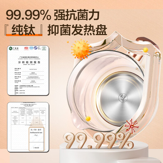 Royalstar Health Pot Kochkessel Teekanne Teekanne Teekannenblume Teekanne elektrischer Wasserkocher 1,5 l rein