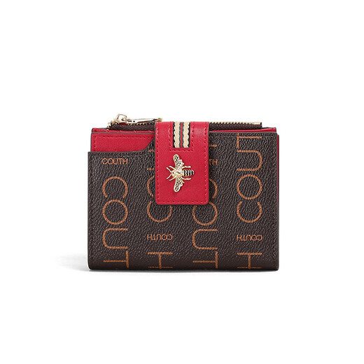 CUADEN KLLIATM light luxury clutch new bag women's wallet short coin purse female wallet birthday gift for girlfriend and wife coffee with red gift box 2025 high-end girl bag practical and heart-warming gift for wife, mother and elders