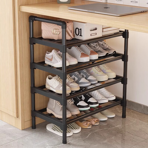 Nifeng simple shoe rack door multi-layer household shoe storage rack indoor shoe rack dormitory shoe rack multi-functional storage rack 6 layers 4 steel pipes per layer widened + 80cm long