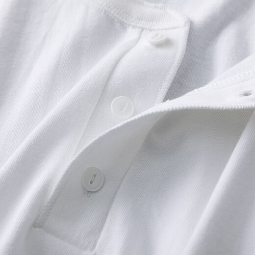 Heavy heavy cotton Henry shirt short-sleeved T-shirt men's summer American retro trend ins loose casual Henry neck T-shirt white XL (recommended 151Jin[Jin equals 0.5 kg]-170Jin[Jin equals 0.5 kg])