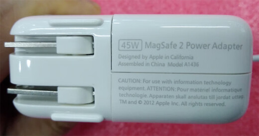 原装苹果电脑Macbook Air电源适配器A1436 A1466 A1465 45W充电器 A1374L头45W适用A1369A1370