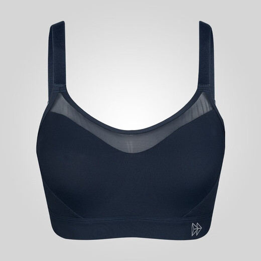 YVETTE Low-Strength Women's Sports Bra Yoga Fitness Pilates Sports Bra S100178A02 69A Navy Blue L(80A-80C)