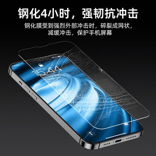 Langling 2 pieces, suitable for Apple 15 tempered film, iPhone 15 mobile phone film, high-definition glass, dust-proof, anti-fall, anti-fingerprint, ultra-thin non-full screen coverage protective film