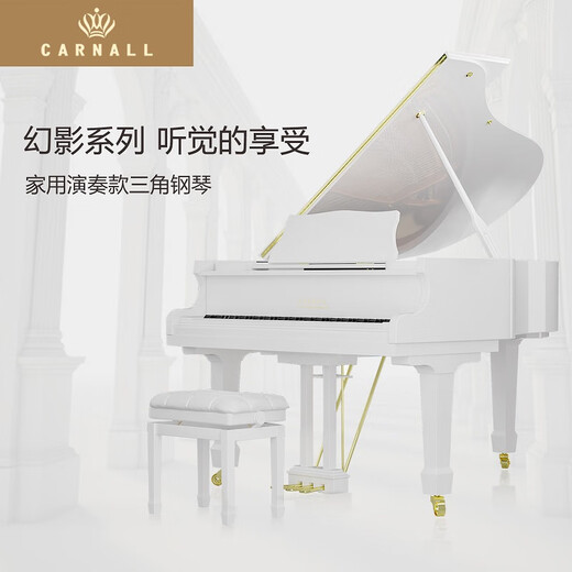 Le nouveau piano à domicile de Carnall pour des performances professionnelles pour adultes solides piano boisé importés d'Allemagne pour l'enseignement haut de gamme GC5 Athènes White [Source sonore allemande à triple réévite]