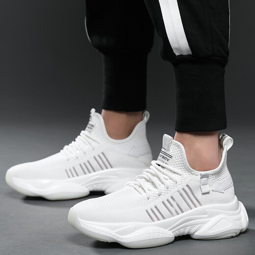 三利泰（SANLITAI）特大码男鞋秋季46男士运动休闲鞋47老爹鞋男款48透气网面鞋49跑鞋 9902黑色 47