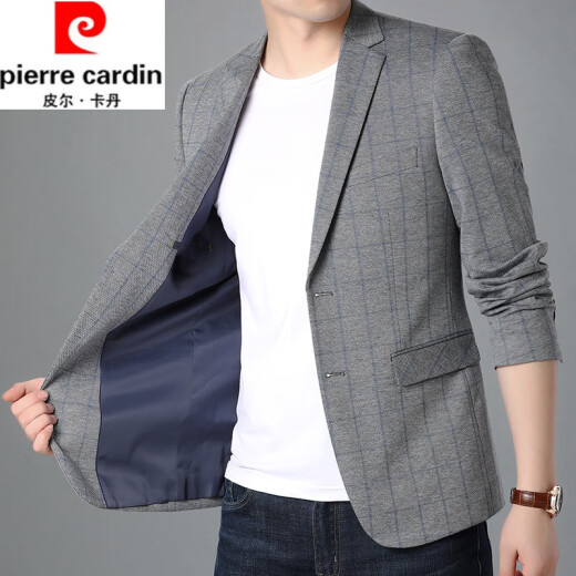 Pier Cardin High-End-Casual Blazer für Männer im Frühjahr und Herbst Dünn Business Formal koreanischer Anzug Herren Penis Top 8075 Grau 175