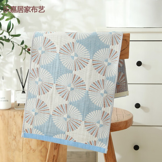 NIANJIE pure cotton towel four-layer gauze household soft cotton face wash towel for men and women European style quick-drying lint-free ring pollen 35x75cm