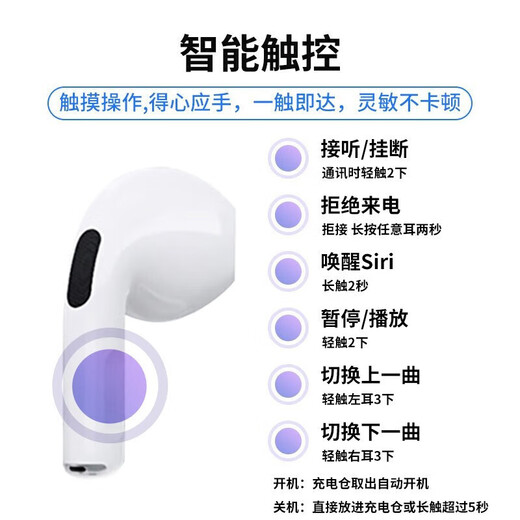 100W hot selling + hot selling list TOP1 Huawei machine suitable for new Bluetooth headset semi-in-ear true wireless sports running TWS super long battery life latest Berlin Voice Gray intelligent noise reduction/touch + long battery life