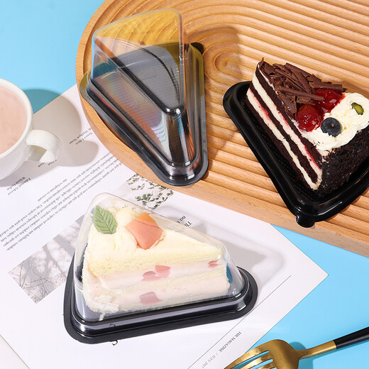 Baijie triangular cake box 8-inch mousse layer cake box baking Western pastry disposable packaging box 20 pieces