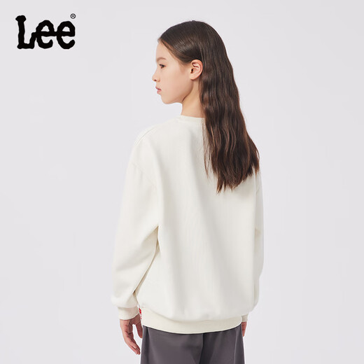 Lee儿童卫衣春款时尚帅气男孩女童上衣宽松休闲舒适百搭 白色 150 