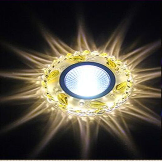 LED-Downlight, Strahler, Lochlicht, eingebettete dreifarbige Decke, ultradünne Deckenleuchte, Öffnung für Wohnzimmer, 6/7/8/9/17 cm, rosa Wassertropfen, einzelnes Licht (warmes Licht)